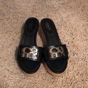 Coach Black Wedge Sandals 🔔LAST CALL🔔